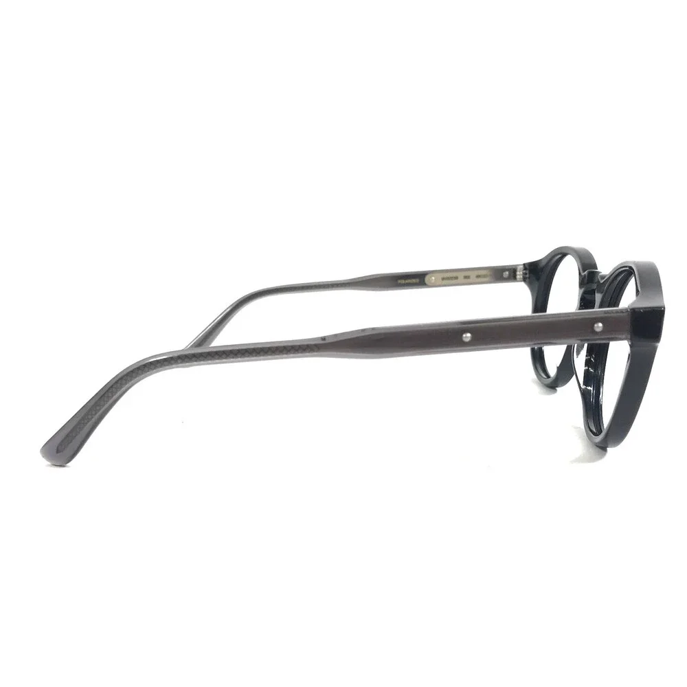 Bottega Veneta Eyeglasses Frames BV0023S 002 Black Gray Round Full Rim 46-23-140